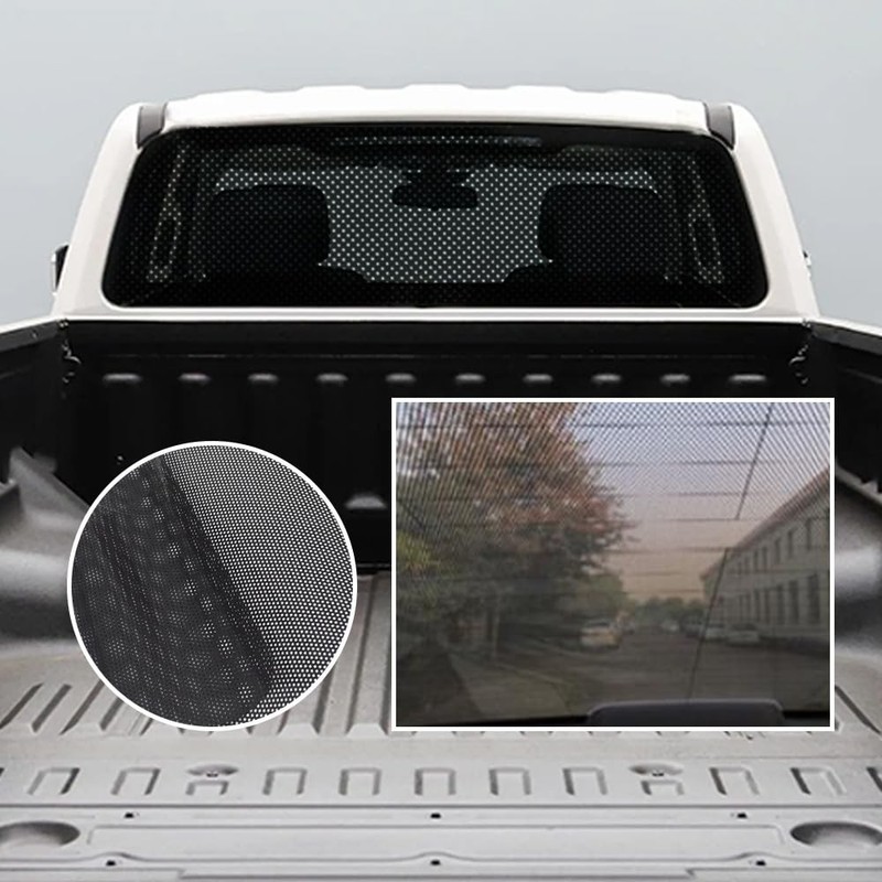 Truck Rear Window Decal Wrap Perforated Vinyl Sticker 55×16.5 Black Universal