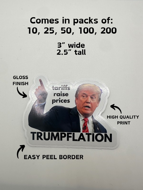 Tariffs Raise Prices Anti-Trump Inflation Stickers for Grocery Prices Gas Pump gallery
