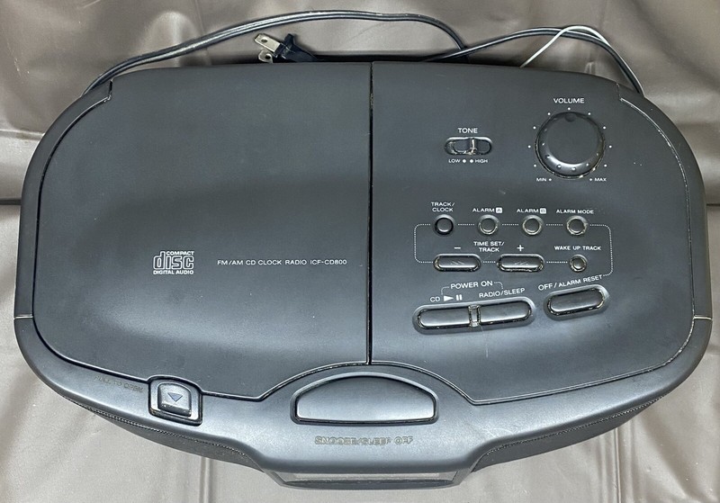 SONY ICF-CD800 Compact Disc CD Player AM FM Clock Radio Dual Alarms gallery