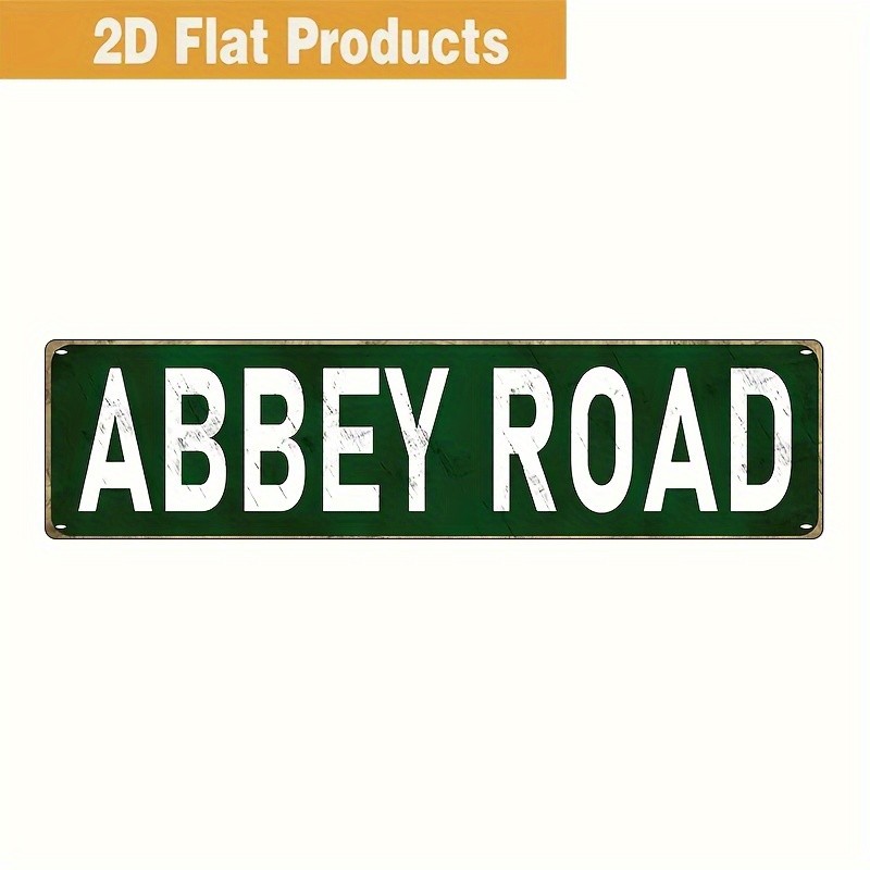 Abbey Road Vintage Street Style Metal Sign The Beatles Fan Wall Art Decoration