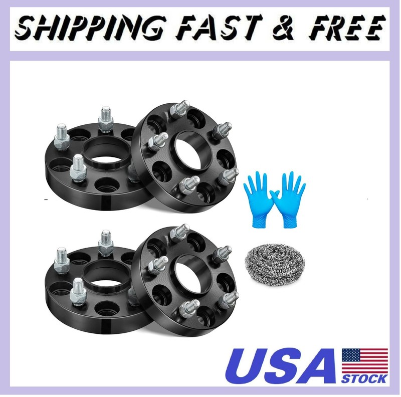 1 inch 5×4.5 Hub Centric Wheel Spacers, 5×114.3 mm Wheel Hub Adapter M12x1.5