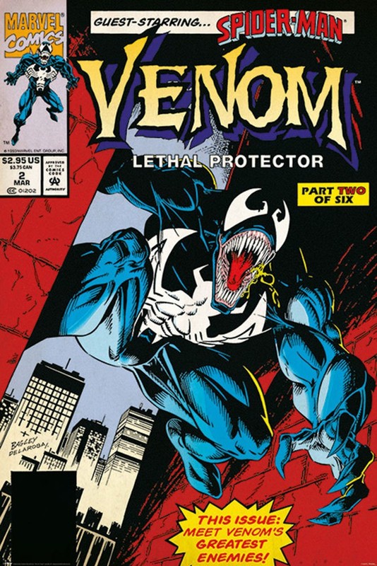 Poster Studio B – Marvel Venom Comic Cover Lethal Protector-2 24×36″ NEW Wall Ar