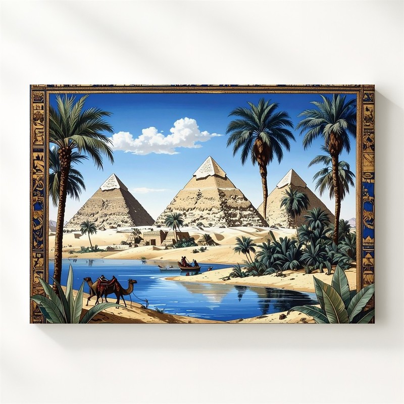 Egyptian Pyramids Tapestry Canvas Classical Ancient Egypt Wall Art