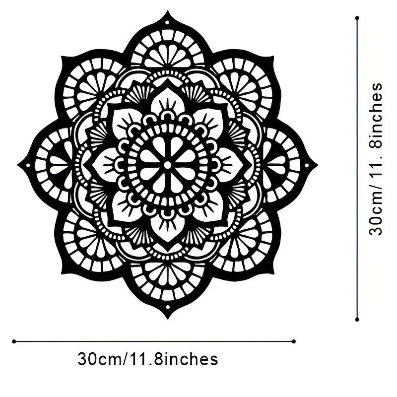 3d Geometric Lines Large Mandala Flower Bohemian Style Metal Wall Art Decor gallery