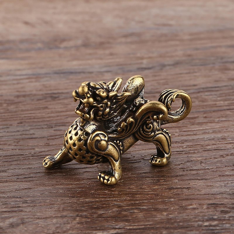 Mini Chinese Dragon Statue Brass Dragon Figurine Ornament Feng Shui Gift gallery