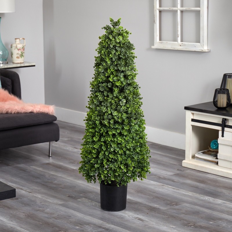 4’ Eucalyptus Topiary Artificial Tree (Indoor/Outdoor) Home Decor. Retail $307