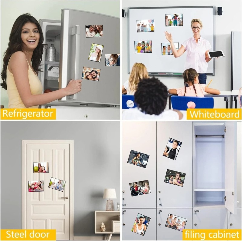 15 Pack 4x6 Inch Magnetic Picture Frame for Refrigerator Fridge Pictures Frame gallery