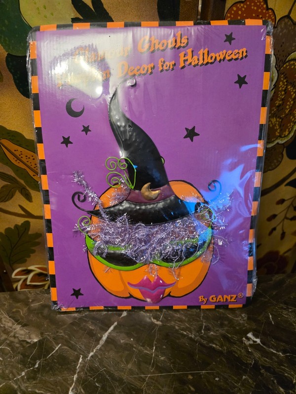Glamour Ghouls Pumpkin Decor for Haloween 15 inches x 11 1/2 inches