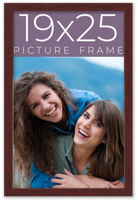 19×25 Frame Brown Solid Wood Picture Frame Width 0.75 Inches | Interior Frame De