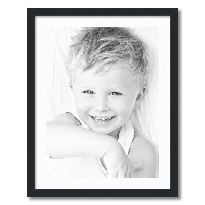 ArtToFrames Matted 22×28 Black Picture Frame with 2″ Mat, 18×24 Opening 3926