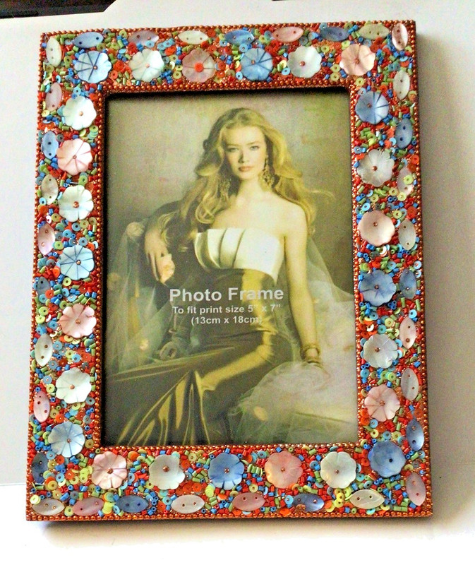 Mini Shell Flowers Photo Frame 5″ x 7″