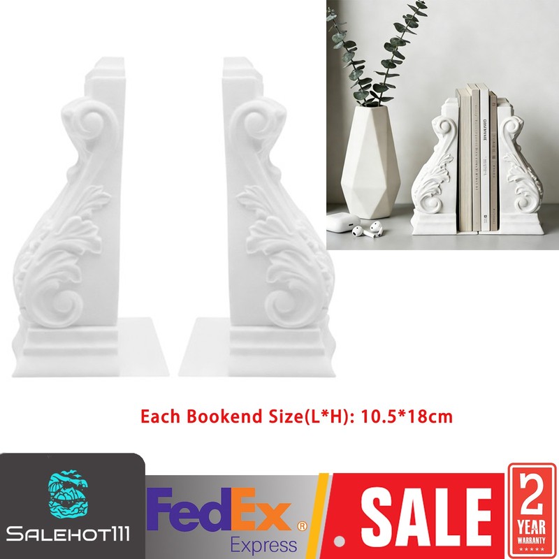Decorative Desktop Bookends Pair 10.5×18cm for Study Bedroom Office Bookstore