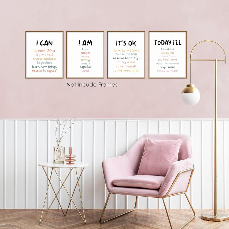 Positive Affirmation Wall Decor, Inspirational Motivational Quote Wall Art Print gallery