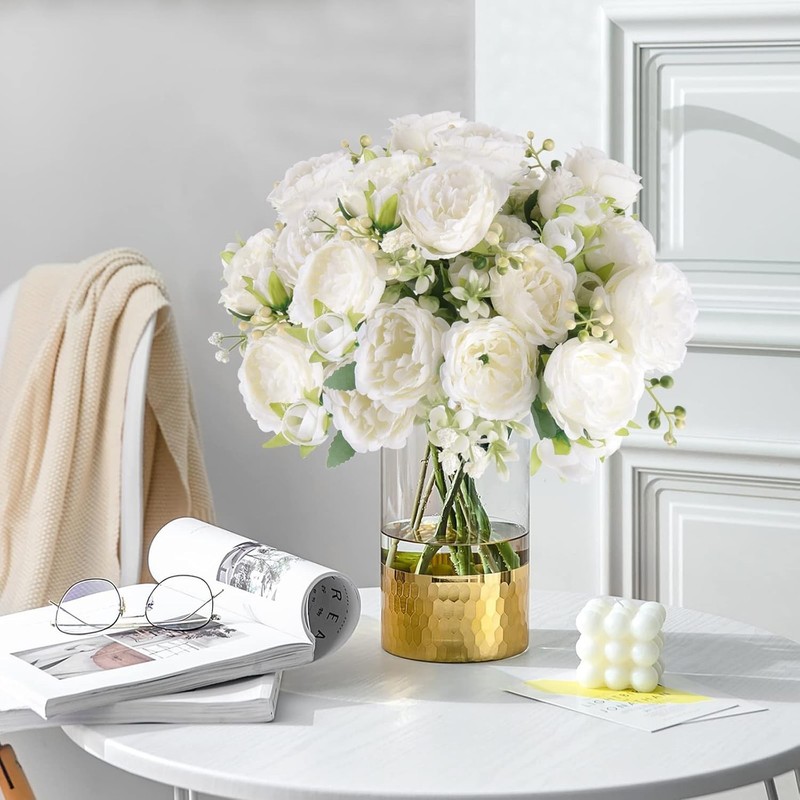 Elegant Silk Peonies Arrangements, Wedding Centerpiece gallery