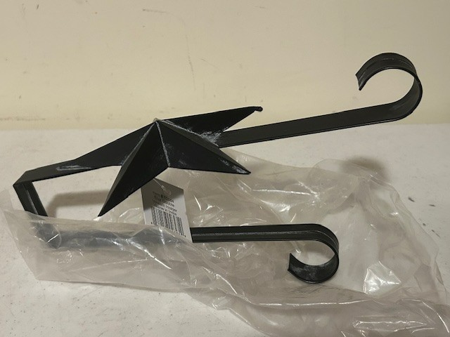 Star Double metal Wreath hook in black metal gallery