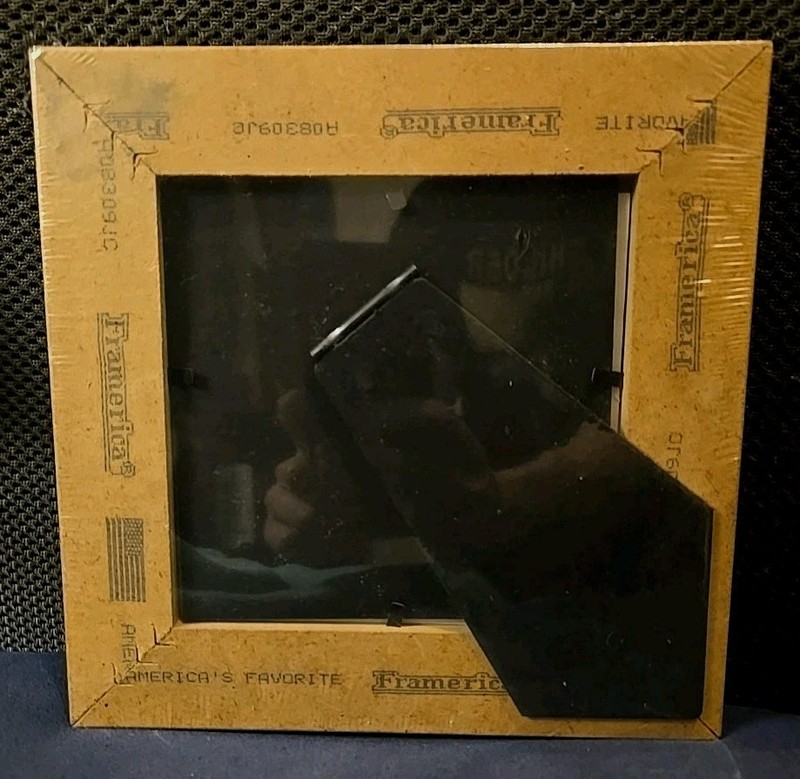 NEW UNOPENED Picture Frames 5x5 in Set of 12 Dark Brown Wood Grain Made In USA gallery