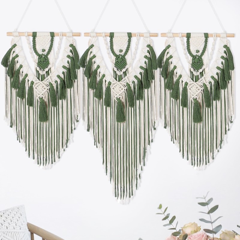 Fiwochic Large Boho Macrame Wall Hanging Wall Decor Bohemian Woven Handmade T…