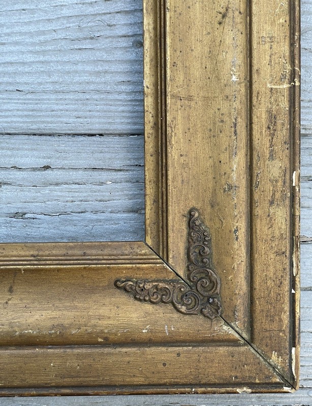 25-1/2″ X 21-3/8″ Vintage 20th C. Gilt Picture Frame Ornate Victorian Style