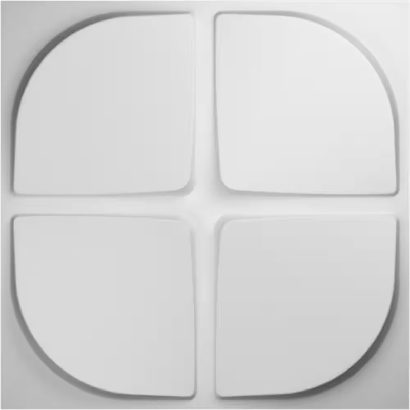 1 In. X 19-5/8 In. X 19-5/8 In. White PVC Franklin Endurawall Decorative 3D Wall