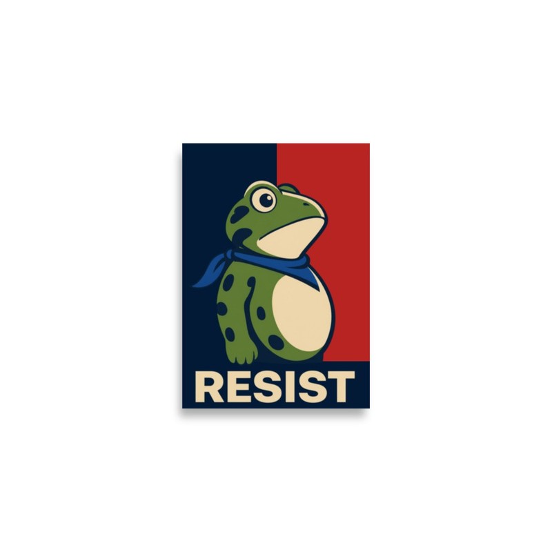 Portland Frog Protest Poster Resist Frog Poster No Kings Poster
