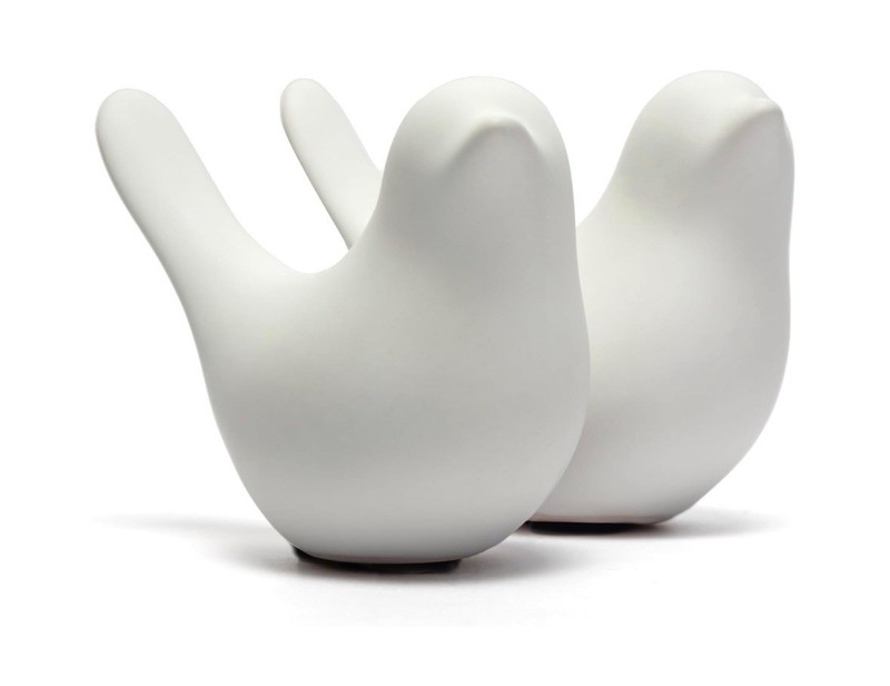 2 Count Ceramic Home Decor Doves, 10cm x 7cm White Set of 2