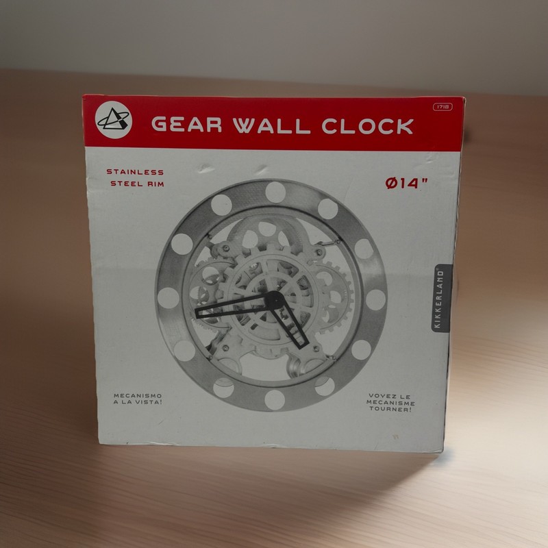 Kikkerland 14 in. L X 14 in. W Indoor Analog Wall Clock Metal/Plastic Silver