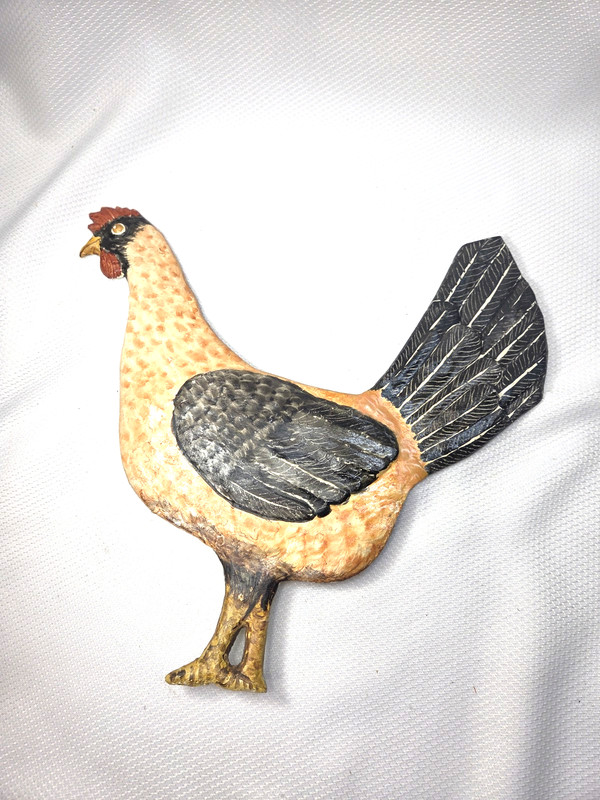 Rooster Sign Metal Farmhouse Kitchen Decor Wall Mounted – Hand Painted
