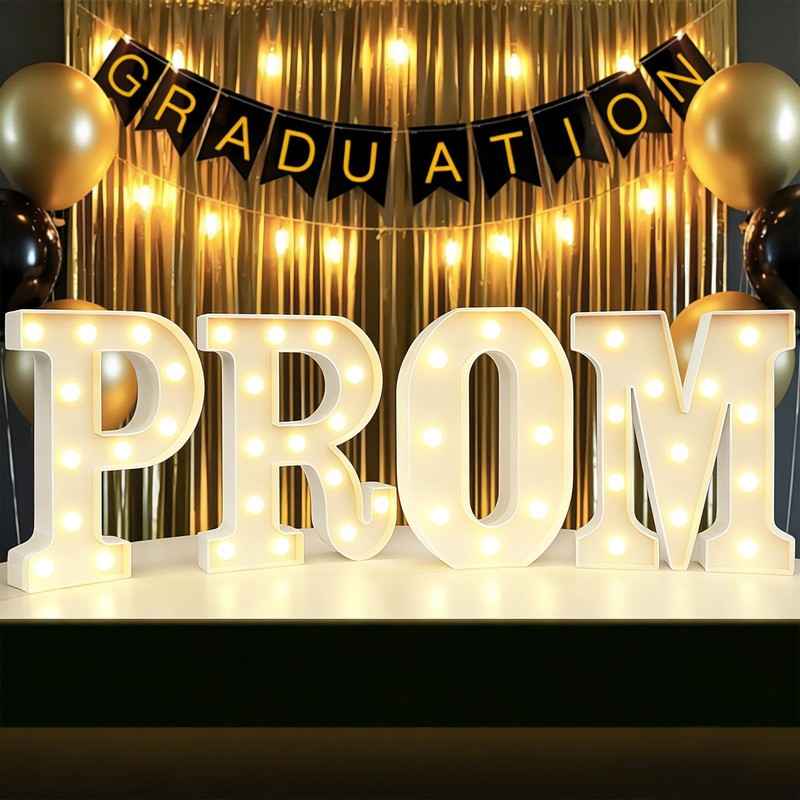 Graduation Decorations 2026 Prom Marquee Letters Lights, Lights Up Prom Lette...
