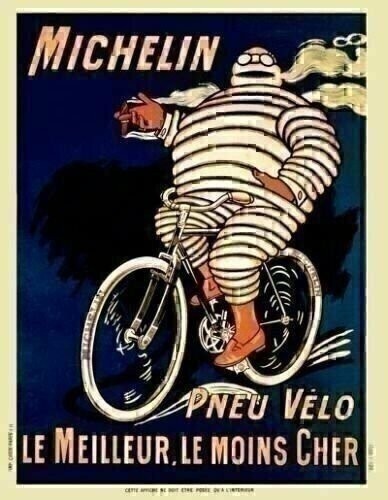 Cycling Poste Michelin Poster vintage bicycle art Tour De France(1178) 24″ x 36″