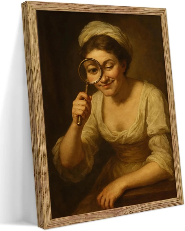 Framed Funny Victorian Bathroom Canvas Wall Art Vintage Lady Toilet Humor Poster