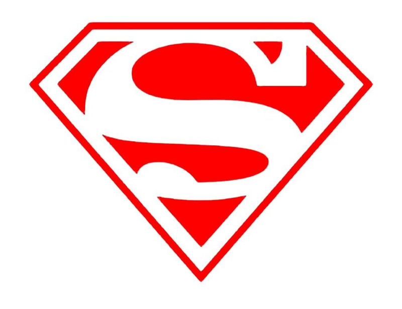 2 pack Superman Rendering Red Vinyl Decal Car Truck Mailbox Windows Trailer RV