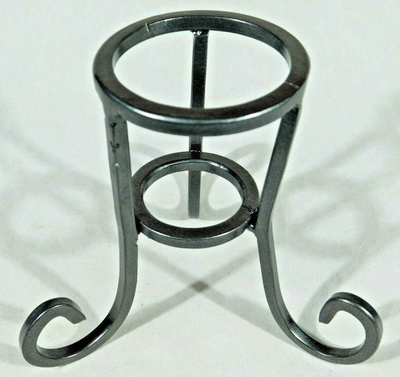 Sphere Display Stand Scroll Design Dark Silver Medium Size