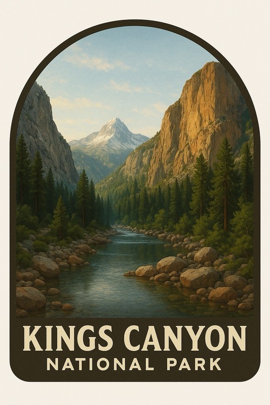 Kings Canyon National Park 3” Tall Vinyl Sticker Vacation Trip Souvenir Gift