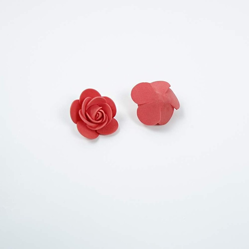 100 PCS Red Artificial Foam Roses 1.38 Inch Bulk Flowers For DIY Crafts gallery