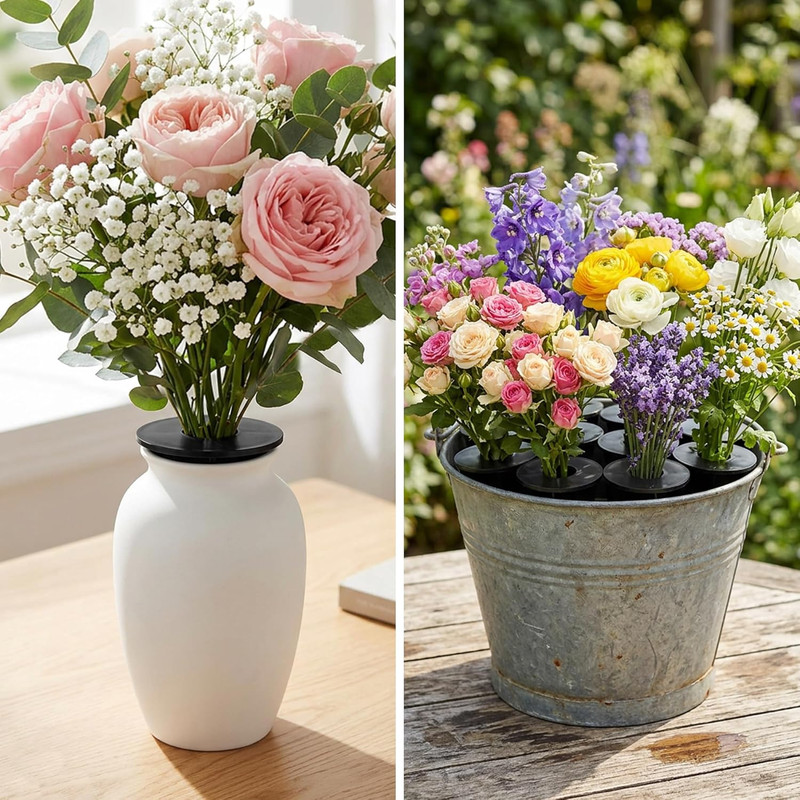 4 Pcs Memorial Artificial Flower Holder, Patio Garden Floral Ground Spikes, Ceme gallery