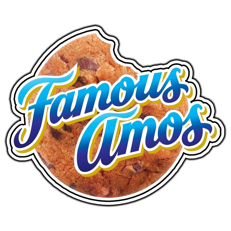 Famous Amos Cookies Logo #1 Sticker Waterproof Vinyl Decal Die-Cut Garage