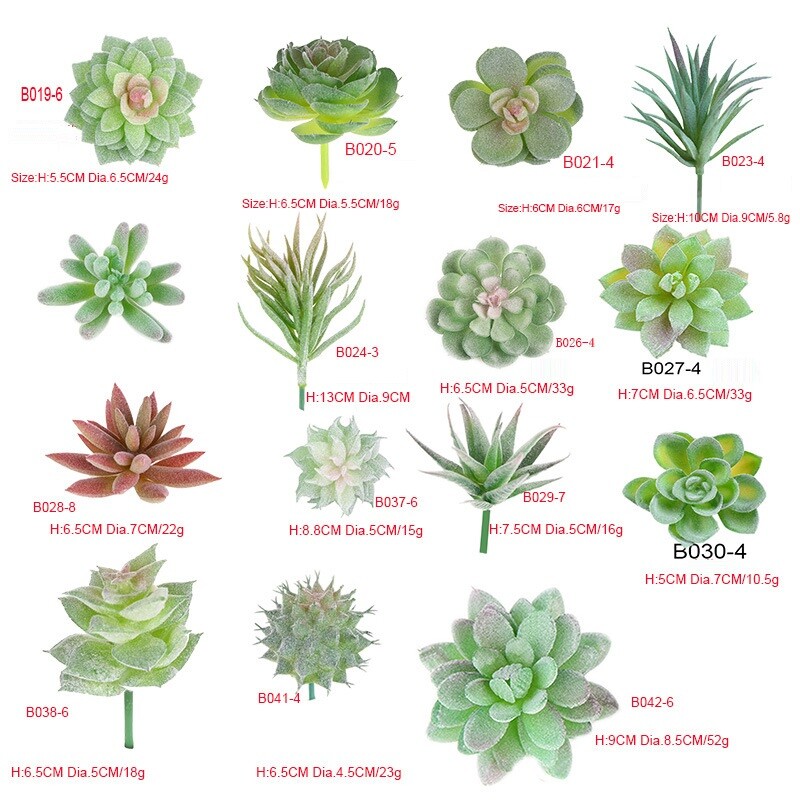 18 pcs PK Artificial Color Succulent Plants Unpotted Fake Lotus Plant Home Decor gallery