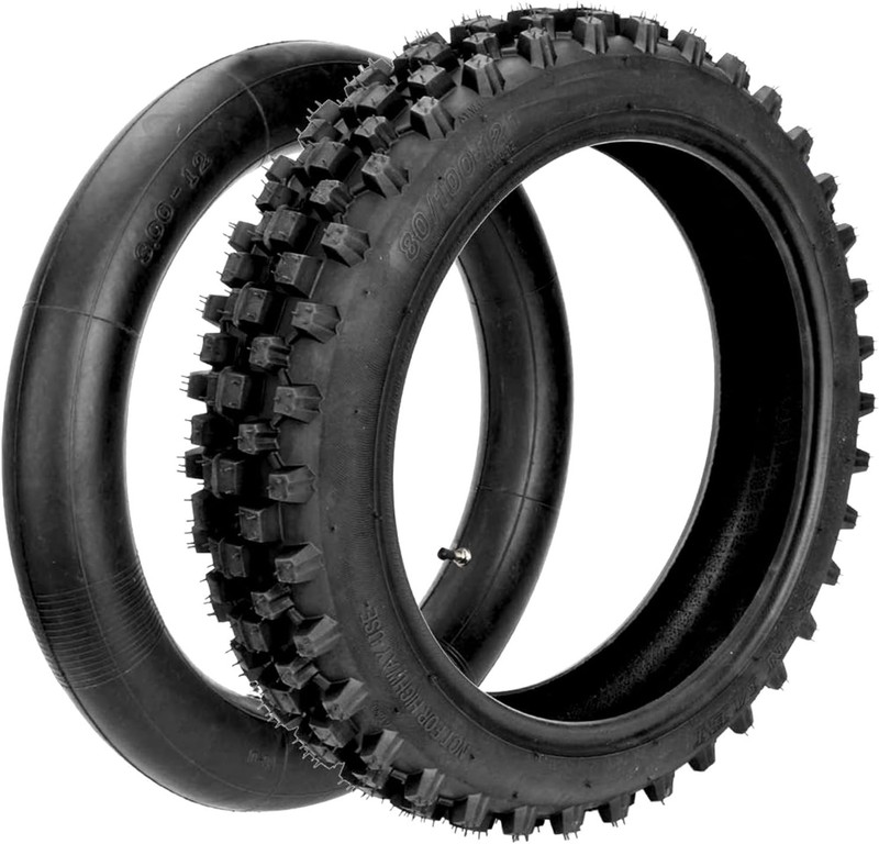 Dirt Bike Rear Tire and Inner Tube 3.00-12 80/100-12 90cc-125cc XR70 CRF70 gallery