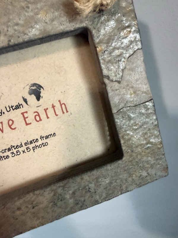 Handcrafted Slate Stone Picture Frame 3:5 X 5 - Native Earth Park City Utah gallery
