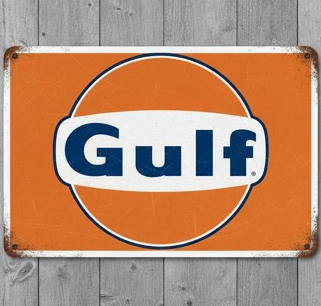 Gulf Oil 8 x 12 Vintage Style Novelty Metal Sign Made In USA New!