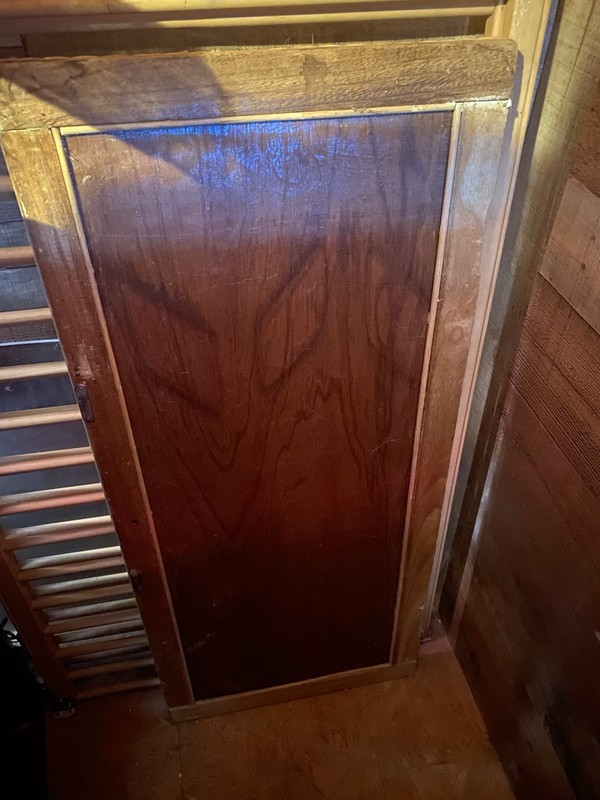 Vintage Wicker Framed Floor Wall Mirror Approx 41” X 18” gallery