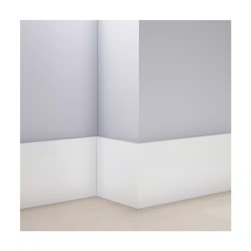5-1/2 In. X 5/8 In. X 96 In. Baseboard White Prepainted Waterproof PVC Moulding gallery