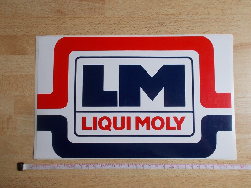 Large Sticker Lm – Liqui Moly Blue & Red Block Logo – 11 3/16in On 7 1/8in