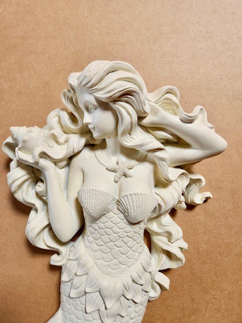 Mermaid with Flowing Hair Wall Hanging | 16x7"| Ready-to-Hang gallery