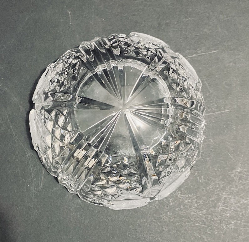 Vintage Anna Hutte Bleikristall Rose Bowl – 24% Lead Crystal – Frosted Roses gallery