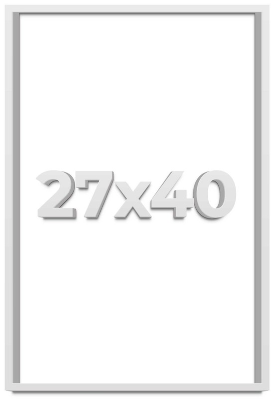 27×40 Shadow Box Frame White | 1 Inches Deep Real Wood Contemporary Shadowbox Di