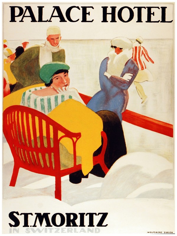 4235.Palache Hotel.St.Mortitz In Switzerland.POSTER.decor Home Office art