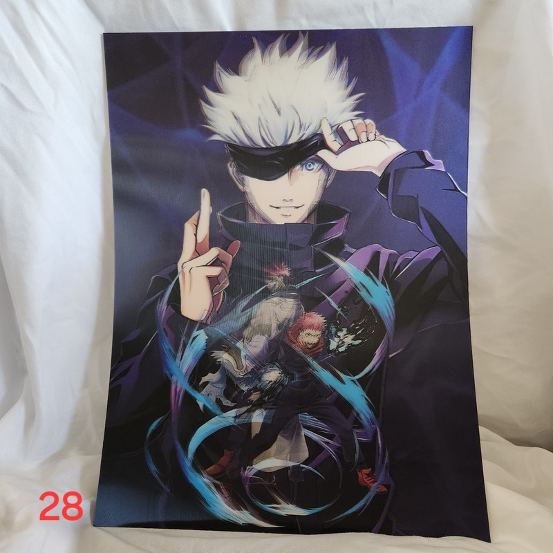 Gojo Satoru 3D Poster Lenticular Effect 3 Images In One 15 1/2 x 11 1/2 New 028