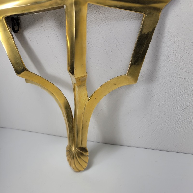 VTG Solid Brass Shelf Ornate MCM Hollwood Regency French Classic Old Money gallery