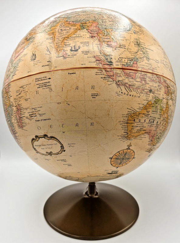 Vintage Replogle 12″ World Classic Series Globe Desktop Tabletop Atlas Map